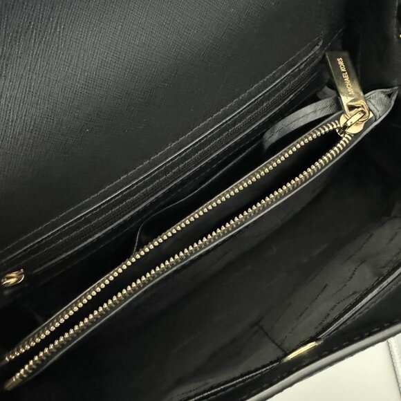 MICHAEL KORS PORTIA BLACK SAFFIANO LEATHER - Picture 2 of 5